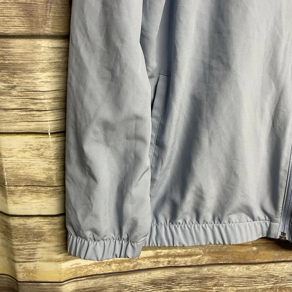Adidas Golf Men's XL Blue Grey Full Zip‎ Windbreaker Jacket Coat Pockets